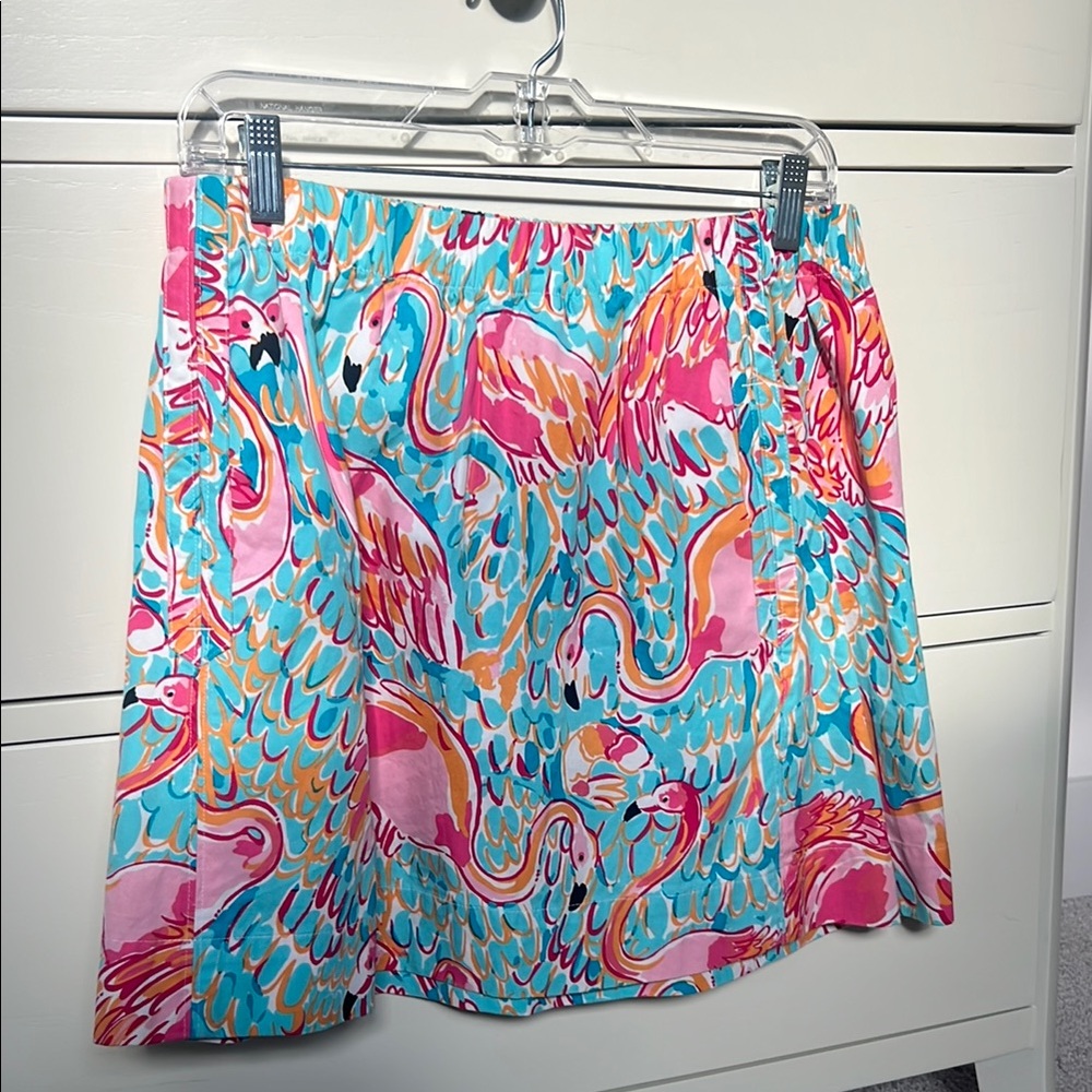 Lilly Pulitzer flamingo print skirt small